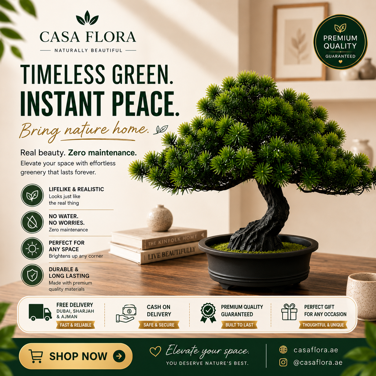 Artificial Bonsai Tree in Decorative Pot