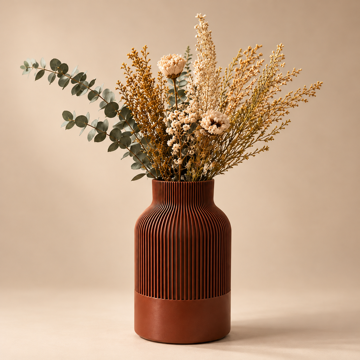 Artificial Wildflower Arrangement with Eucalyptus