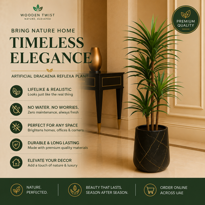 Artificial Wooden Twist Dracaena Reflexe