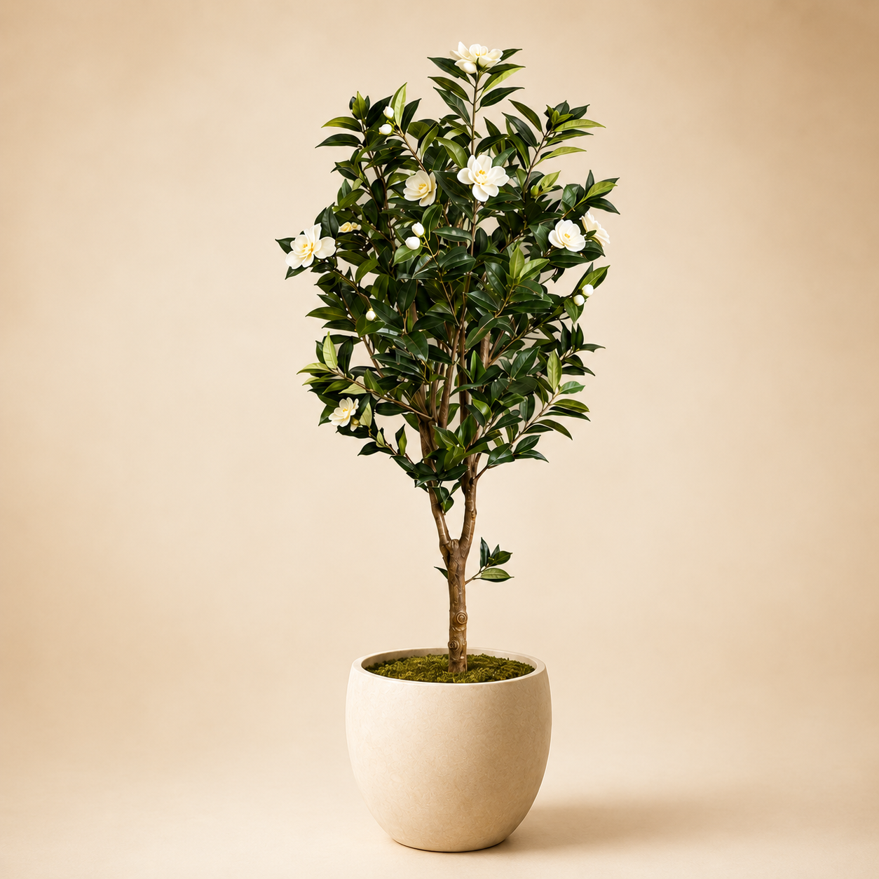 Artificial White Camellia Tree