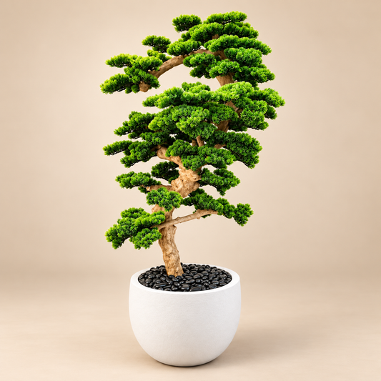 250cm Artificial Bonsai Tree with Pot & Pebbles 🌳