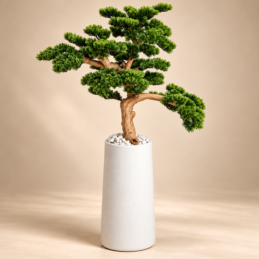 160cm Artificial Bonsai Tree with Pot &amp; Pebbles